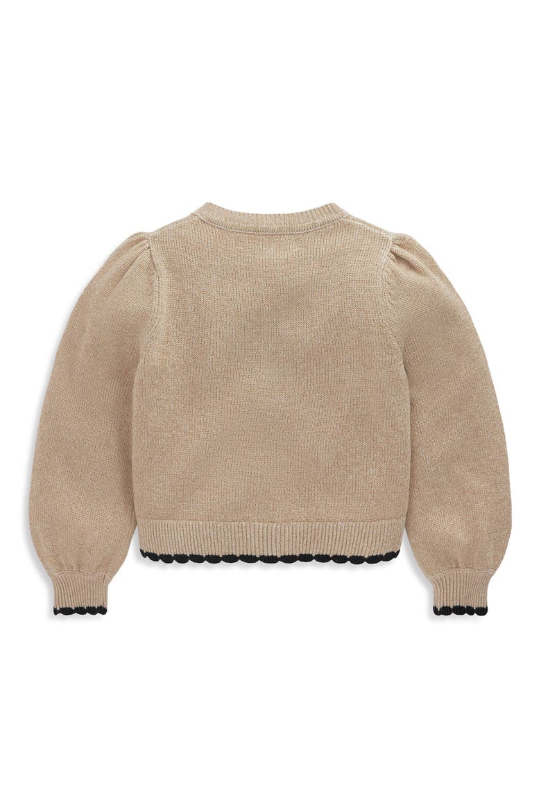 Kids' Sparkle Party Cardigan, Alternate, color, GOLD SPARKLE