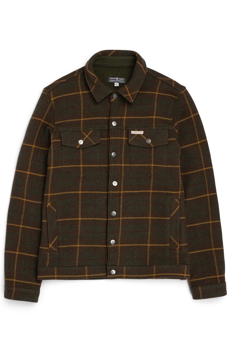 Amundsen Sports Wool Jacket, Main, color, Hunter Brown Checks