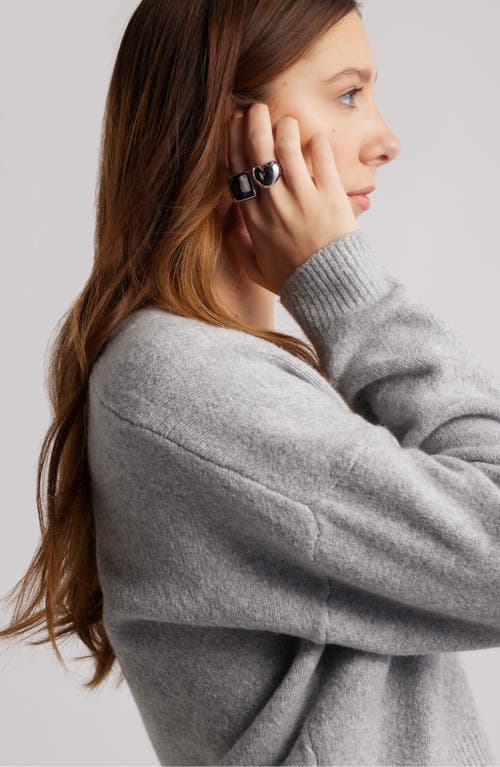 Open Edit Set Of 2 Rings In Rhodium