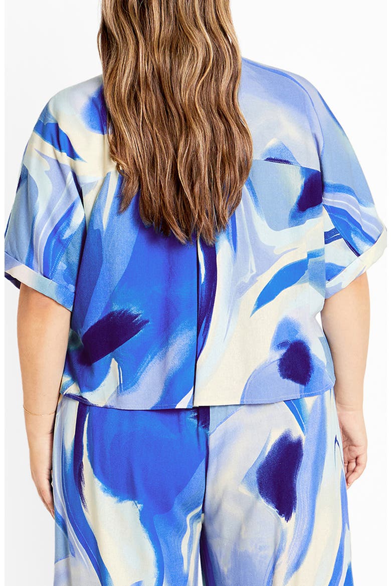 Esme Cropped Shirt, Alternate, color, WHIRLPOOL