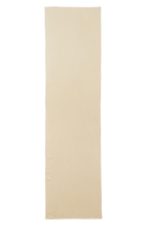 TOTÊME TOTEME OVERSIZE SHELL STITCH TRIM WOOL, CASHMERE & COTTON SCARF 