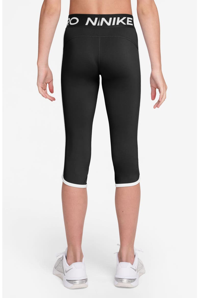 Kids' Dri-FIT Training Capri Pants, Alternate, color, 010 BLACK/BLACK/WHITE/WHITE
