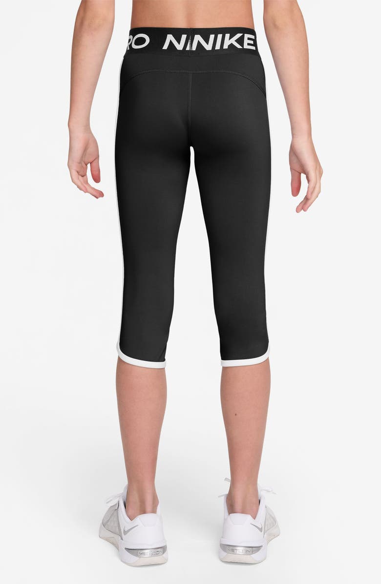 Nike Kids' Dri-FIT Training Capri Pants, Alternate, color, 010 Black/Black/White/White
