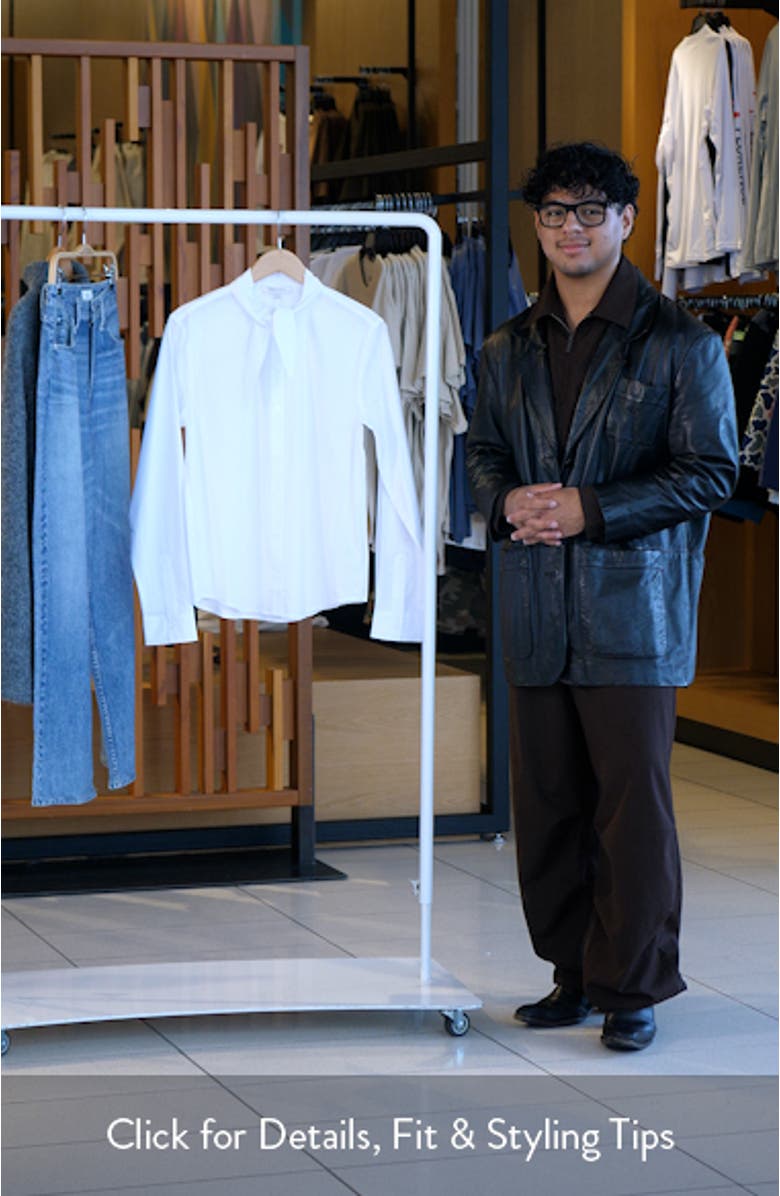 Grateau Cotton Blend Button-Up Shirt, sales video thumbnail