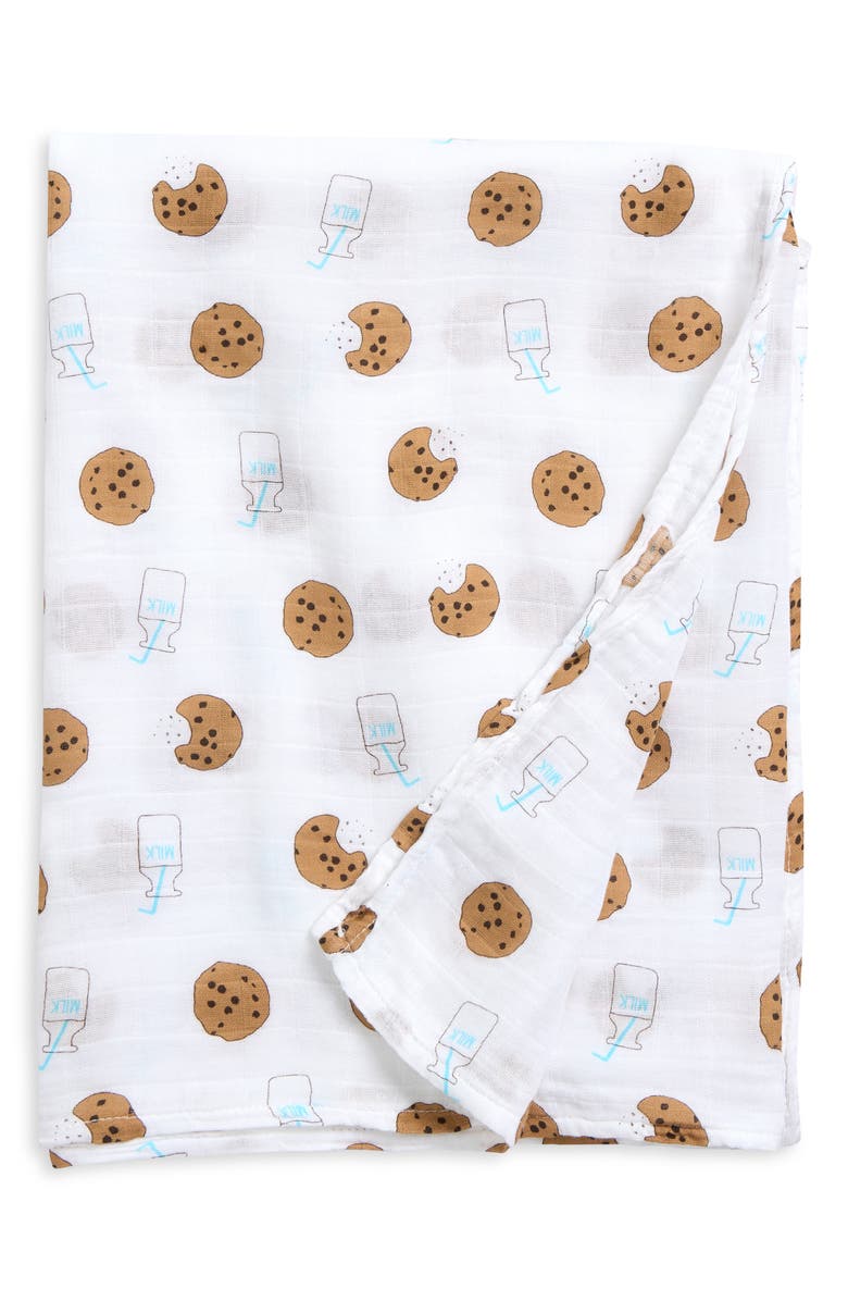Dear Perli Print Musln Swaddle Blanket, Main, color,