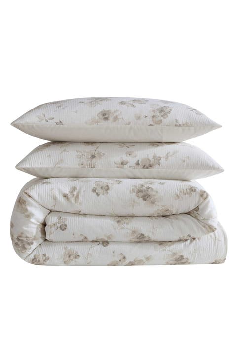 Eternity Floral Reversible Cotton Gauze Comforter Cover & Shams Set
