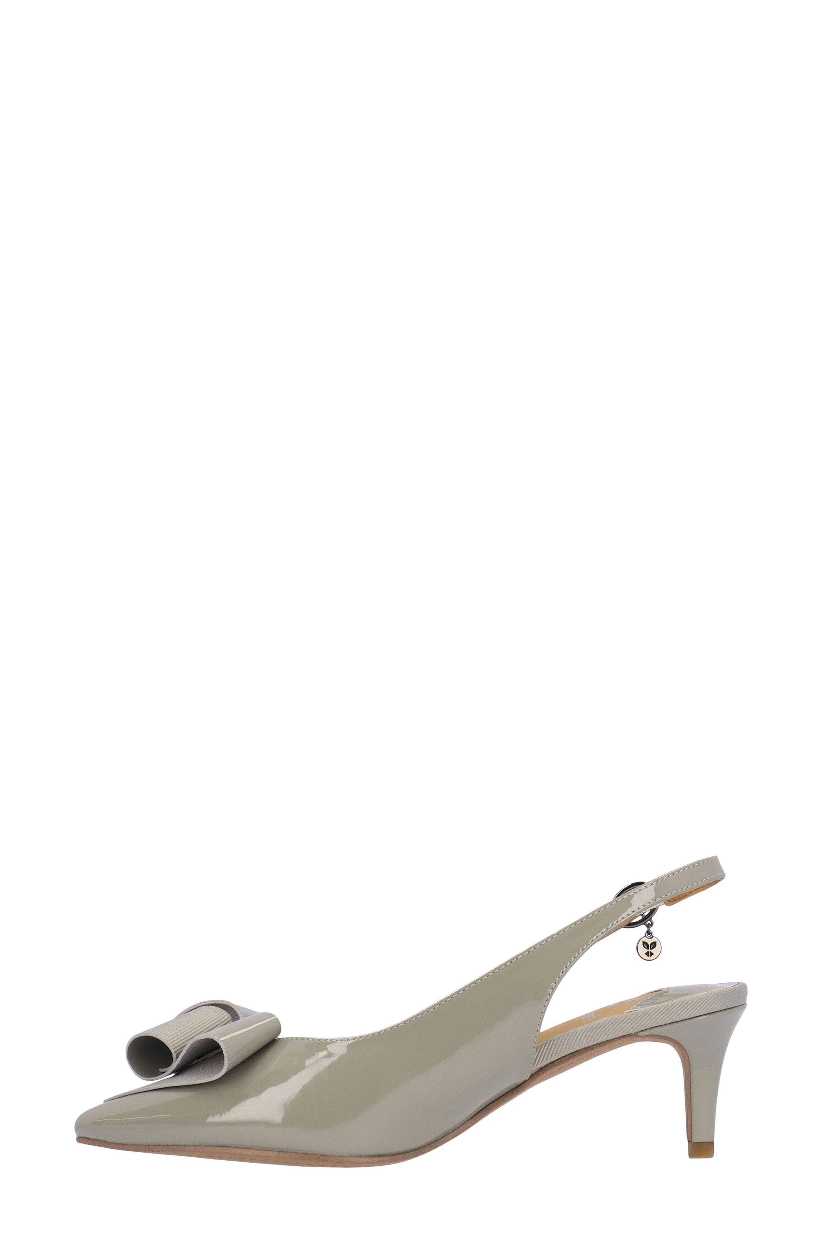 J. Reneé Delara Pointed Toe Slingback Pump, Alternate, color, Dark Grey