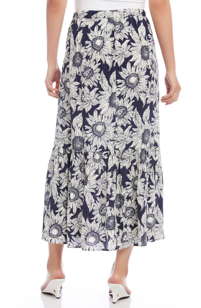 Karen Kane Floral Midi Skirt, Alternate, color, Print