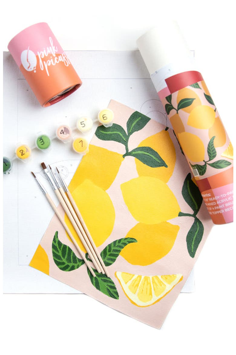 Be Zesty Paint by Numbers Kit, Alternate, color, Yellow / Pink