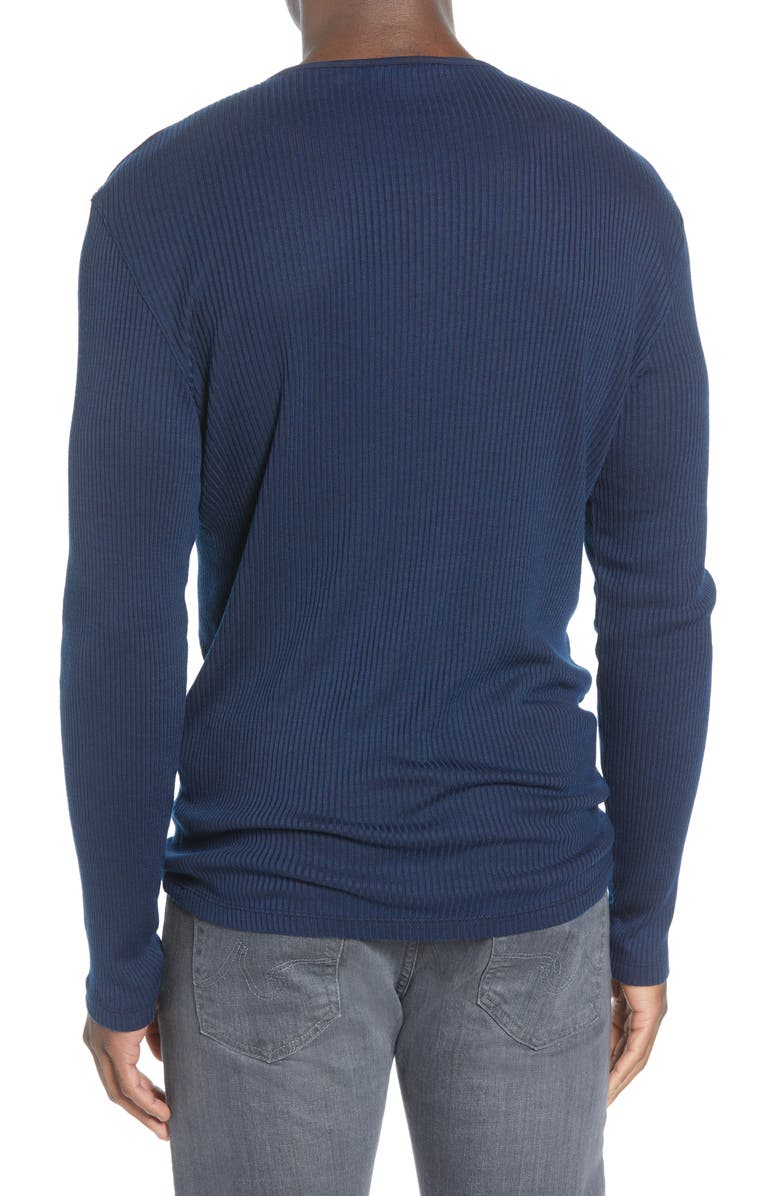 John Varvatos Star USA Slim Fit Ribbed Henley, Alternate, color,