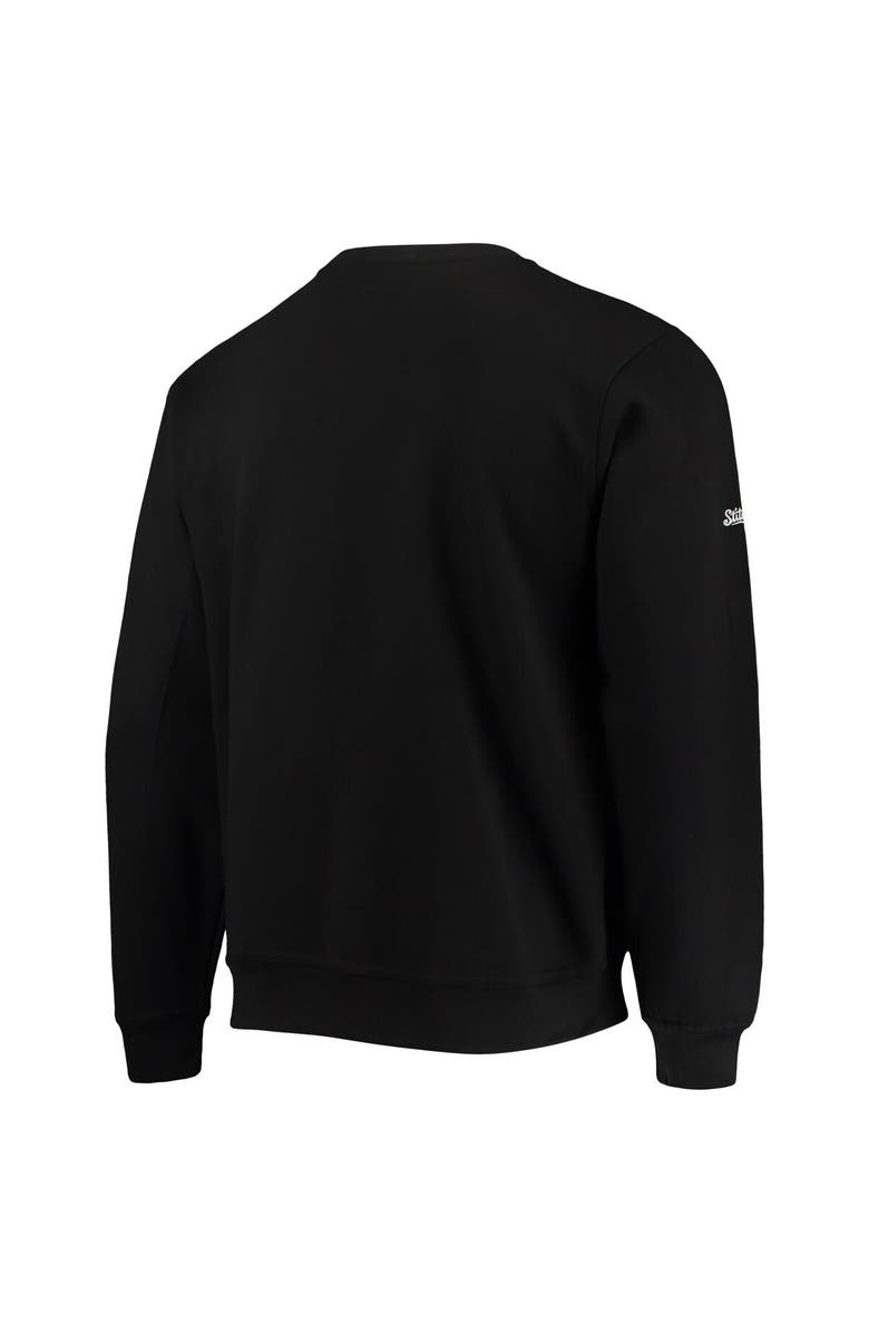 STITCHES Men's Stitches Black Negro League Baseball Logo Crewneck Sweatshirt, Alternate, color, 