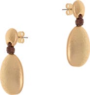 Reiss Peggy Smooth Pebble Cord Drop Earrings