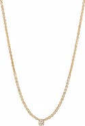 BY ADINA EDEN Diamond Round Bezel Accent Tennis Necklace 14K