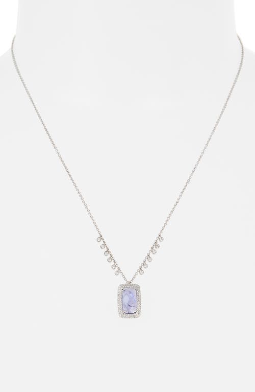Meira T Tanzanite Morganite & Diamond Pendant Necklace