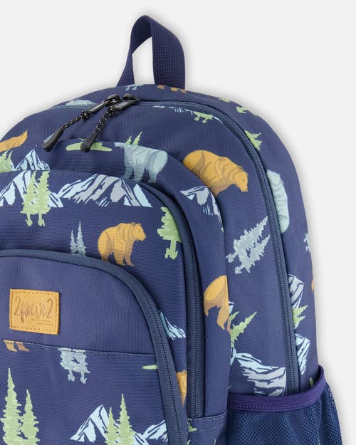 Deux Par Deux Little Kids Backpack Animal In Blue