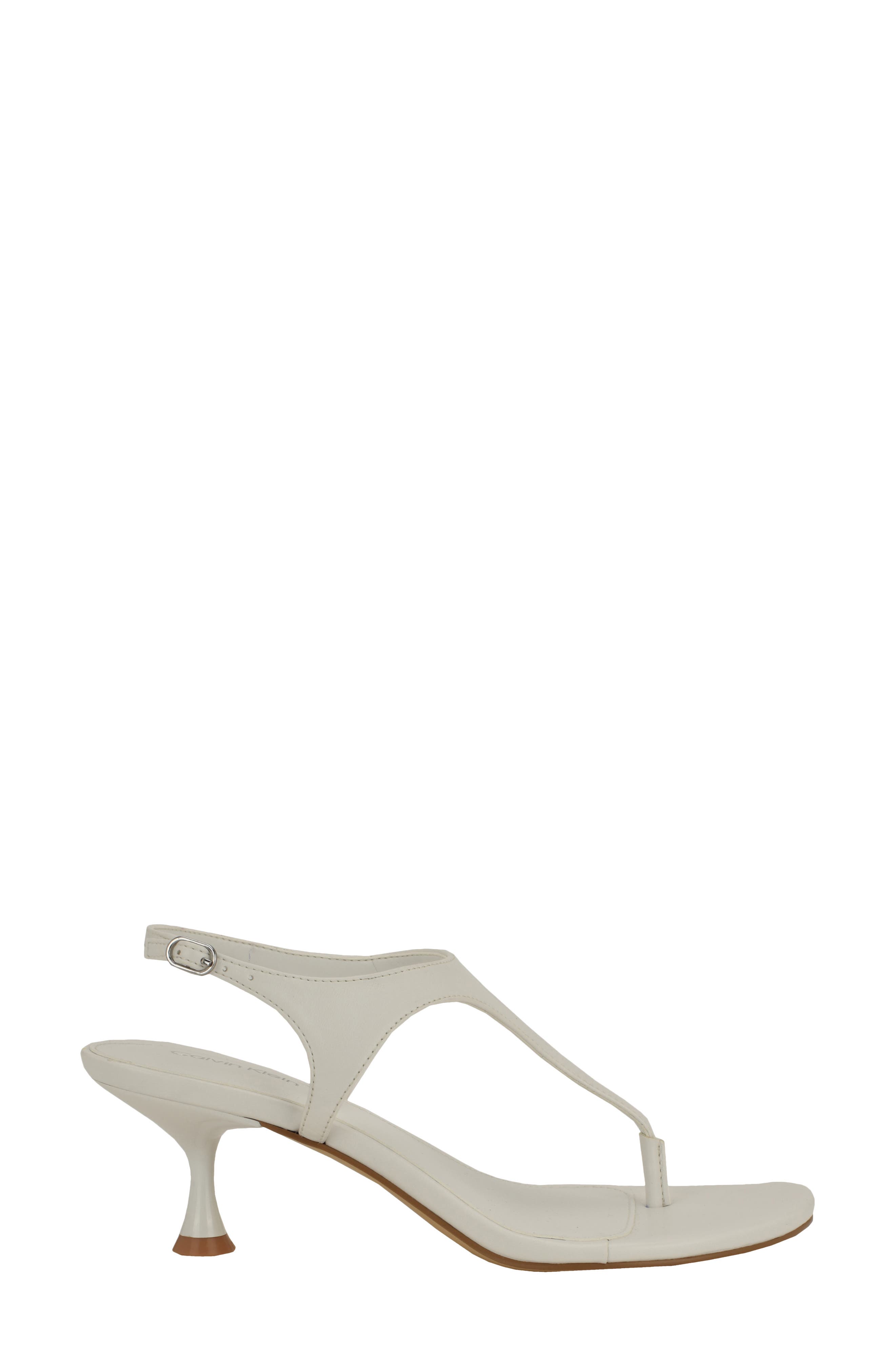 Calvin Klein Portia Ankle Strap Sandal, Alternate, color, White