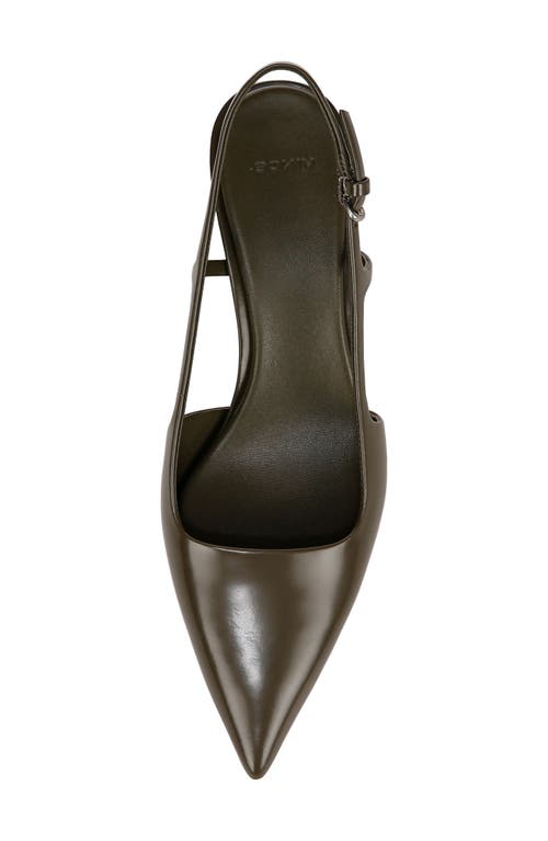 Vince Bianca Leather Kitten Slingback Pumps