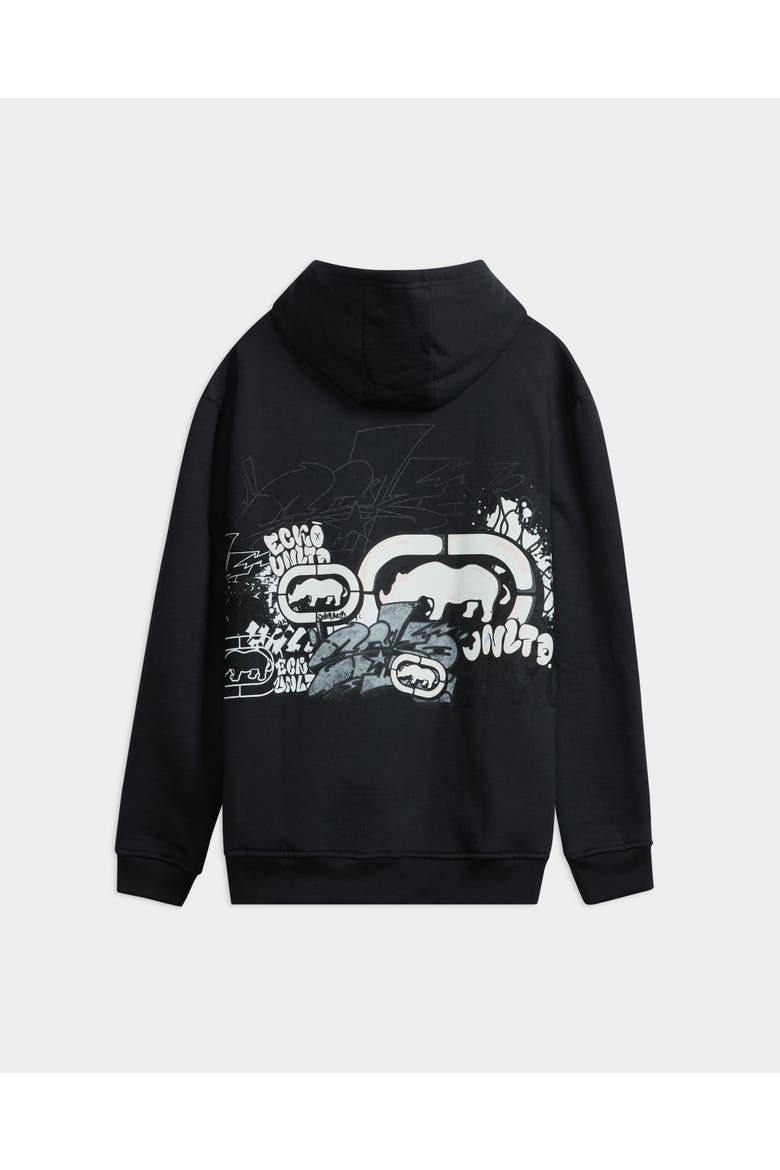 Graffiti Across the City Hoodie, Alternate, color, Vintage Black