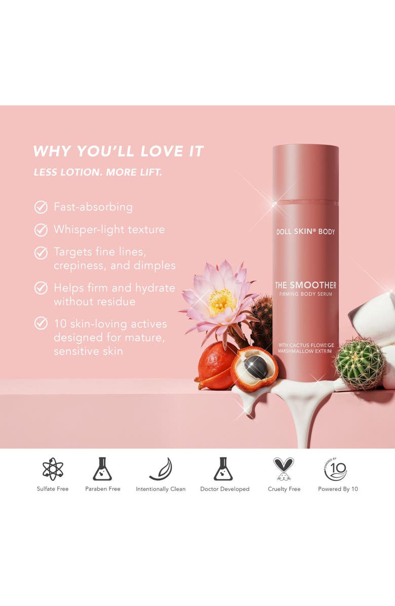 Doll 10 Beauty Dollskin Body The Smoother Firming Body Serum, Alternate, color, White