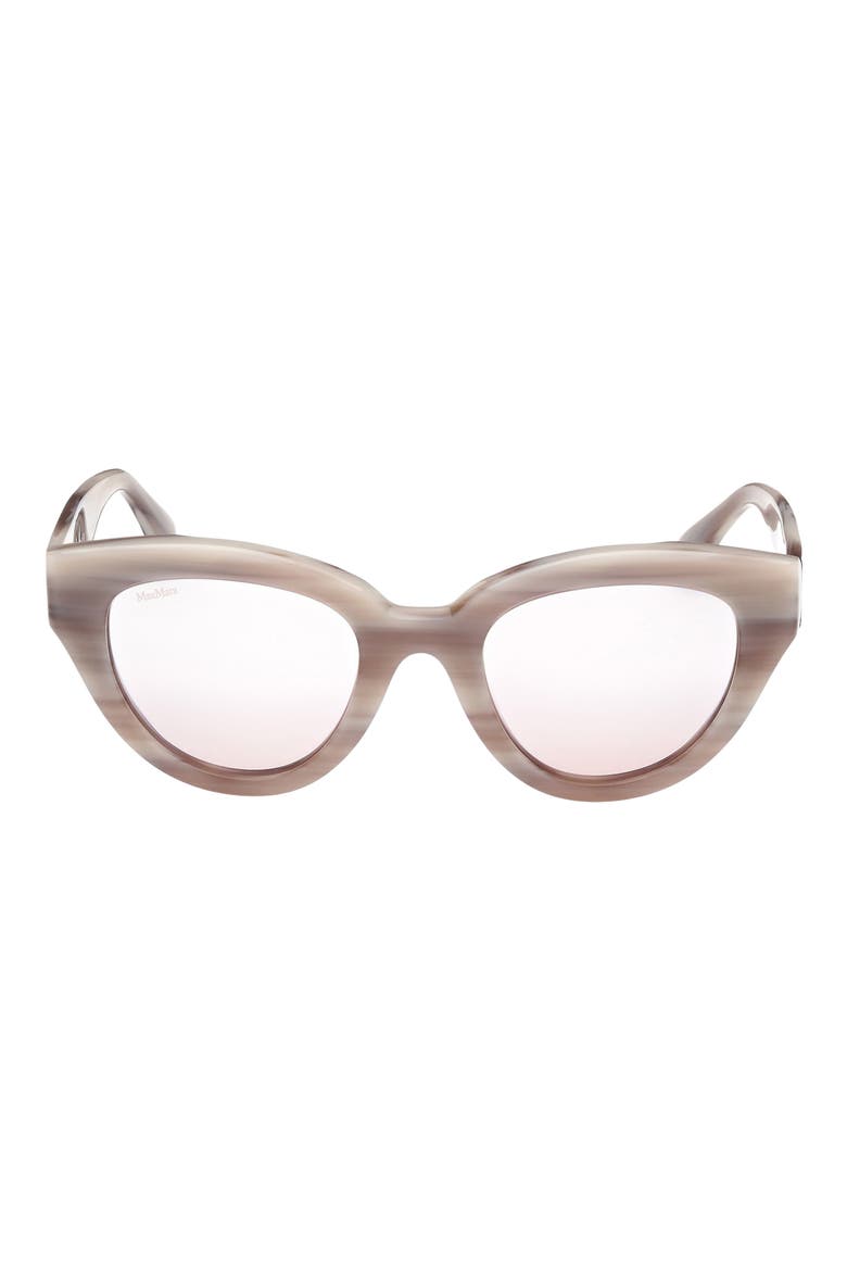 Glimpse 50mm Polarized Cat Eye Sunglasses, Main, color, CAMEL HORN / BROWN LENSES