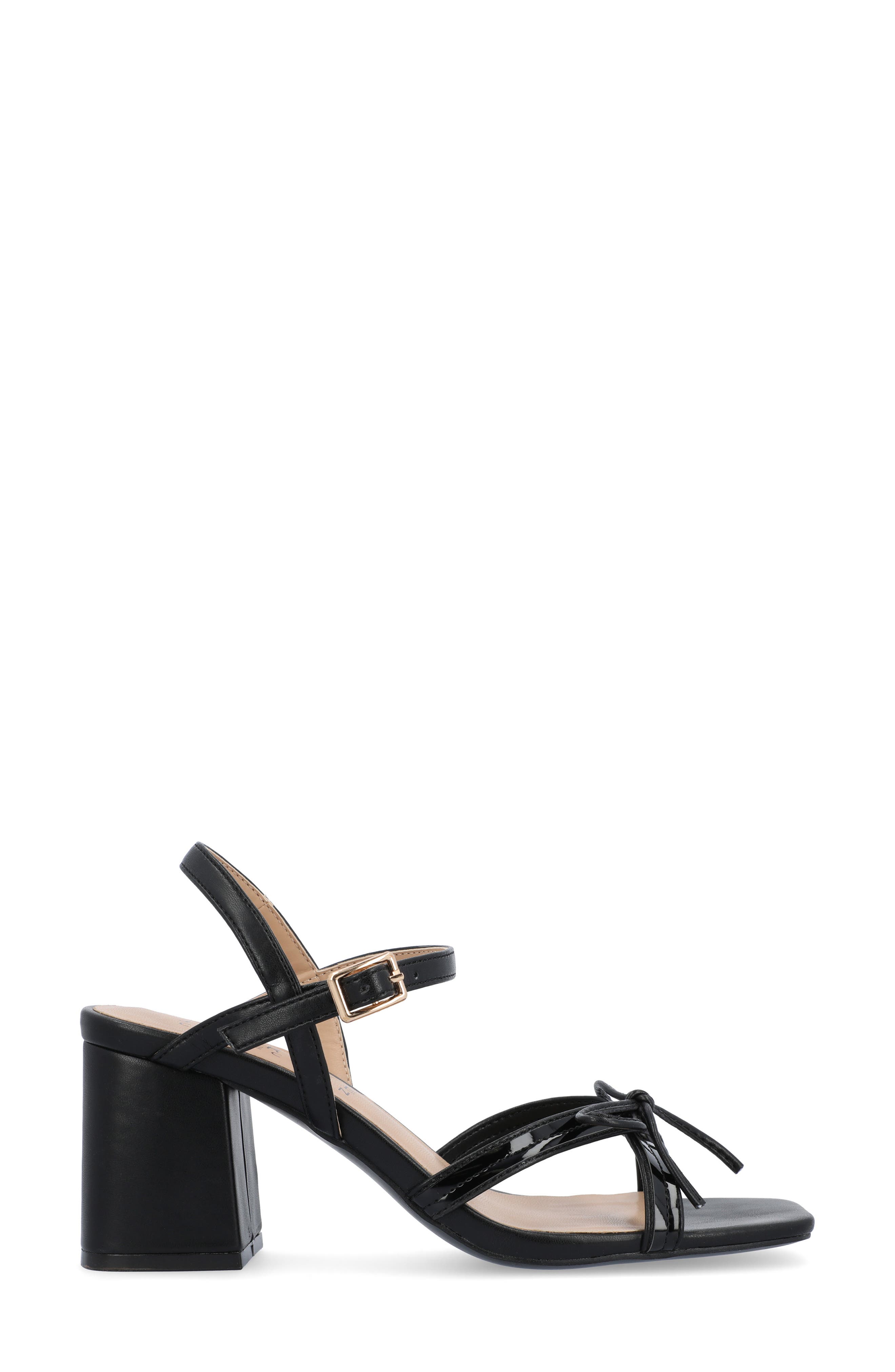 Journee Collection Issmia Block Heel Bow Sandal, Alternate, color, 