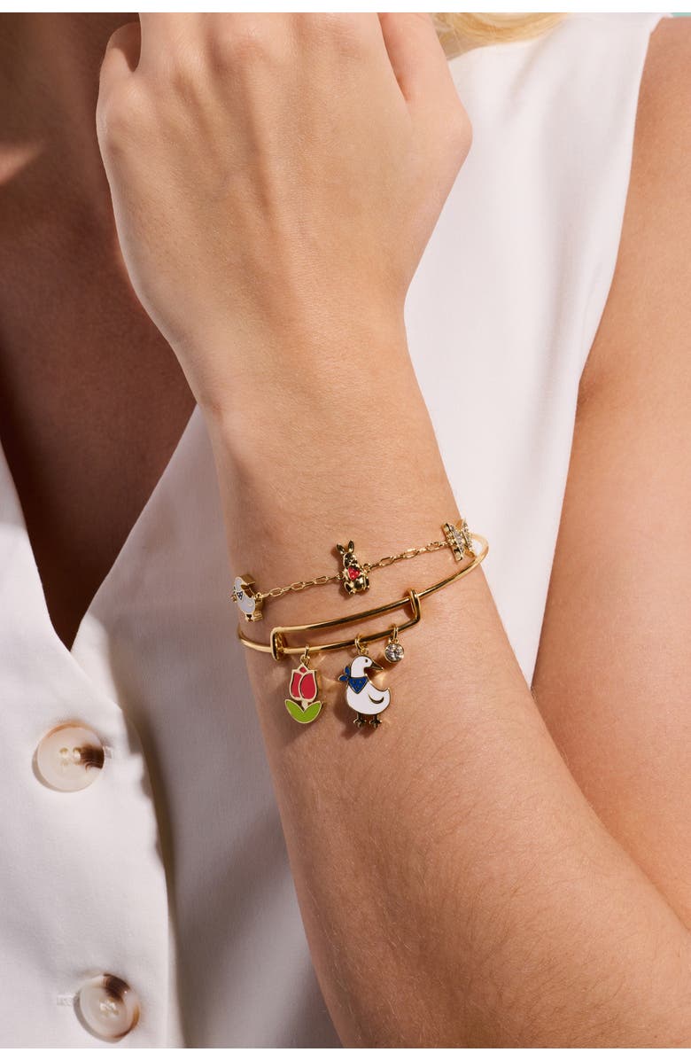 Alex and Ani Garden Party Inline Linear Bracelet, Alternate, color, Gold