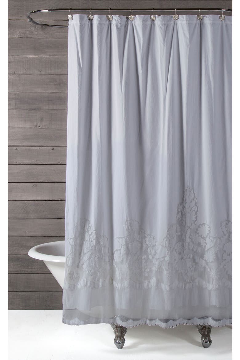 Caprice Shower Curtain, Main, color, GREY