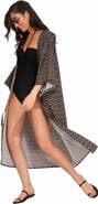 Gottex Beach Life Mika Short Sleeves Swim Cover Up Robe