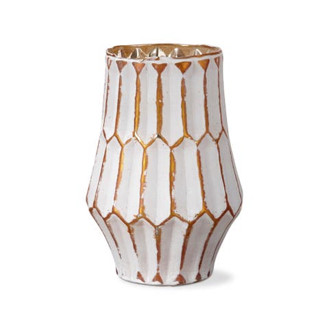 Cassie Handcrafted Blown Glass Gold Tealight Candleholder