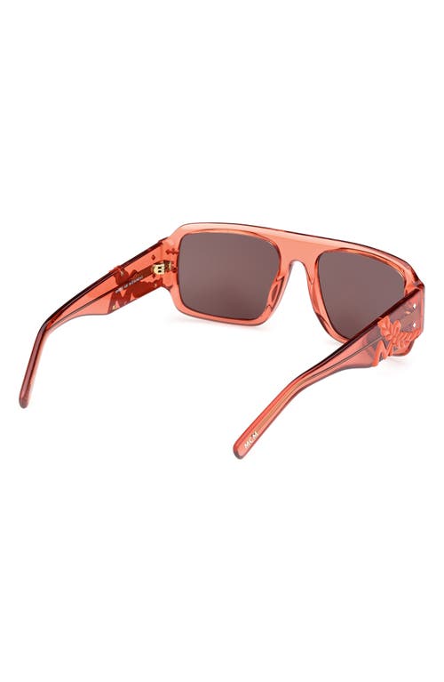 Mcm 55mm Polarized Navigator Sunglasses In Shiny Orange/brown