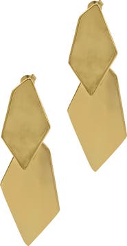 Adornia Geometic Double Drop Earrings