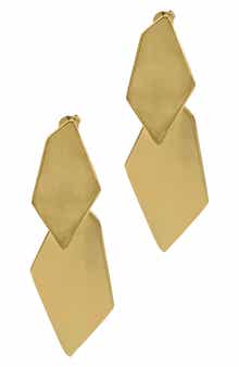 Adornia Geometic Double Drop Earrings