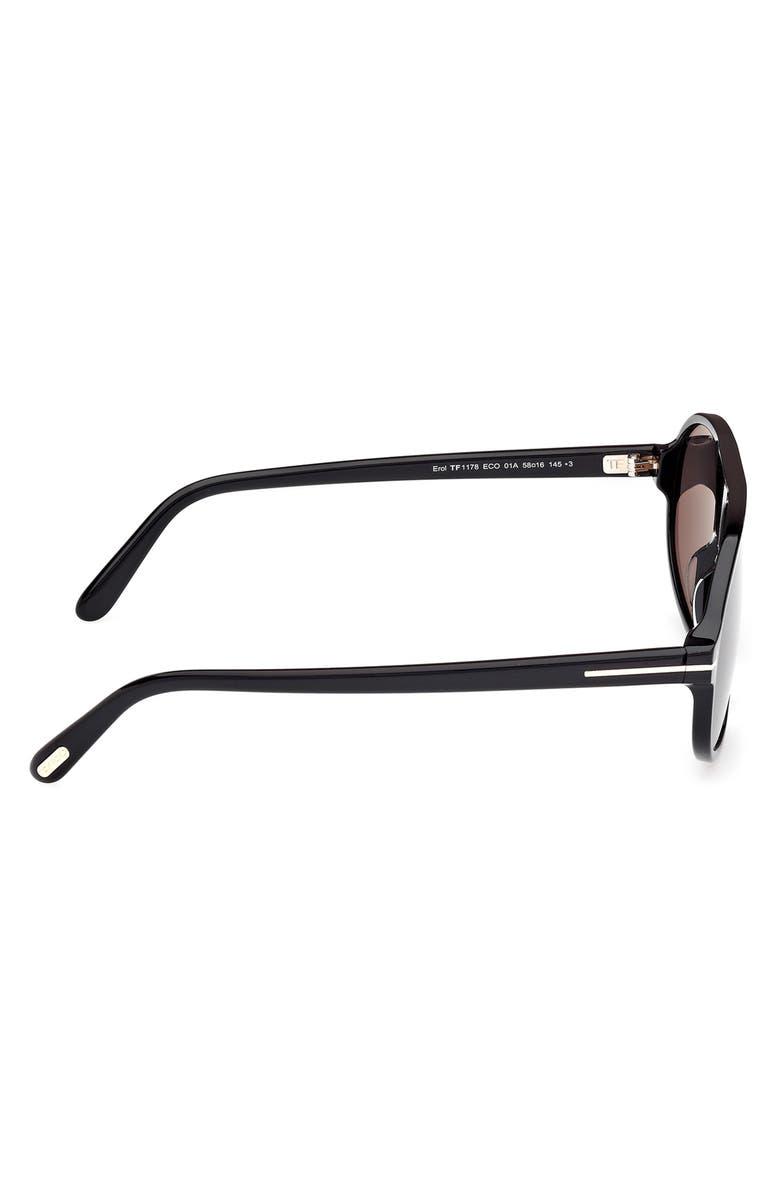 TOM FORD 58mm Pilot Sunglasses, Alternate, color, 