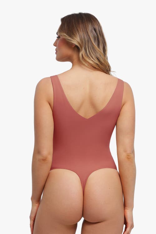 Popilush Elastic Cloud-touch All-in-one Shaping Bodysuit In Brown