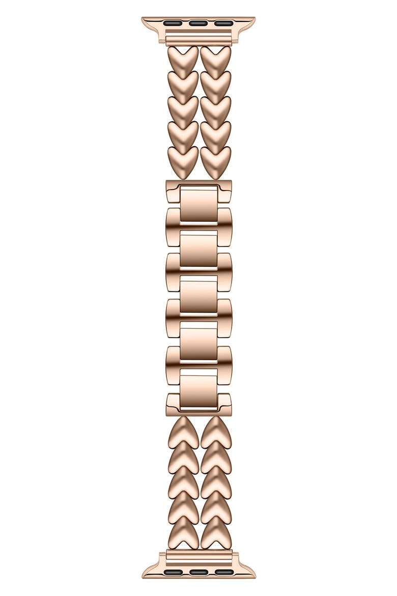 Crush Steel Hearts Apple Watch® Bracelet Watchband, Main, color, ROSE GOLD