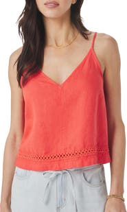 Splendid Stella Linen Tie Back Top