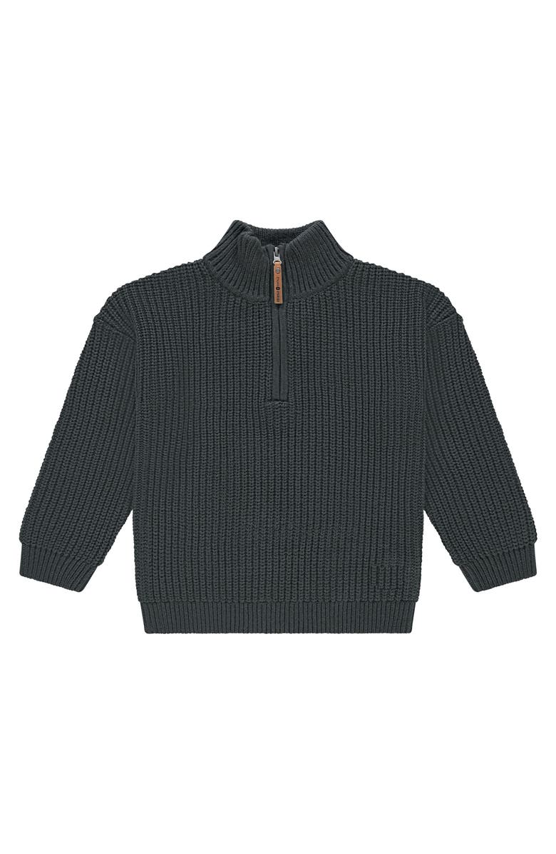 Stains and Stories by Babyface Knit Quarter Zip Sweater, Main, color, Antra