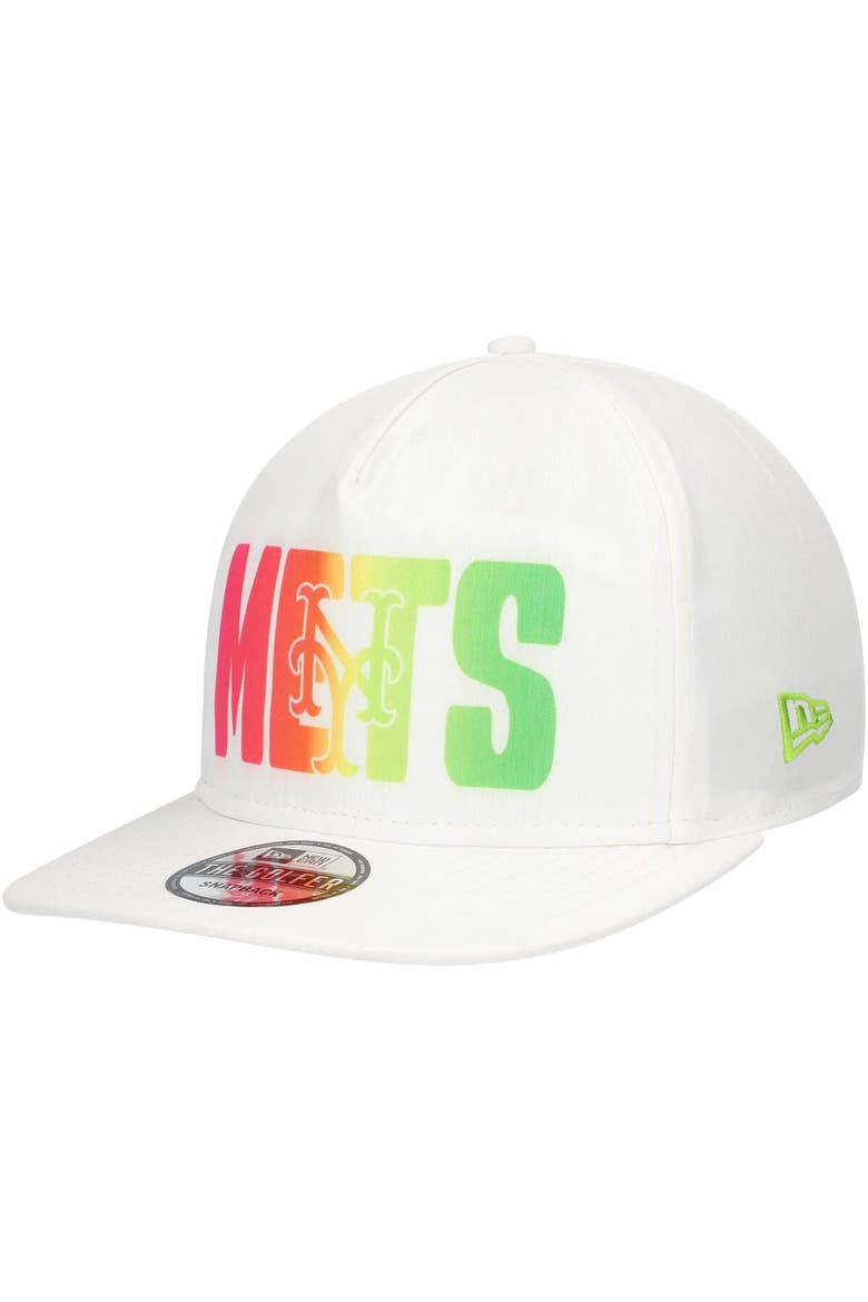 Men's New Era White New York Mets Spring Spectrum Golfer Snapback Hat, Main, color, White