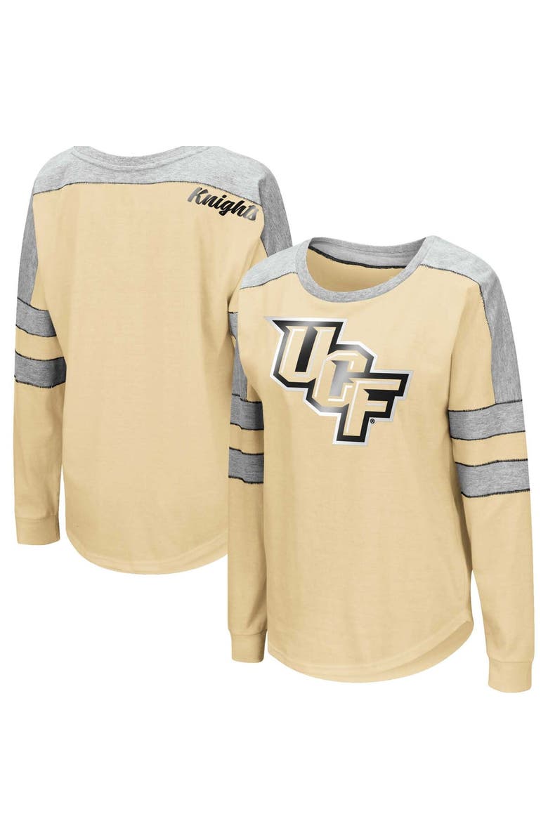 COLOSSEUM Women's Colosseum UCF Knights Gold Trey Dolman Long Sleeve T-Shirt, Main, color, 