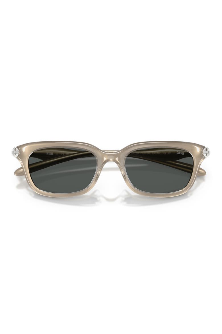 DL3013U 50mm Square Sunglasses, Alternate, color, CRISTAL METAL GREEN / GREY