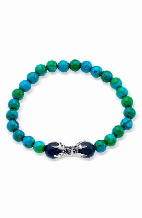 Dragon Claw Chrysocolla Bead Bracelet