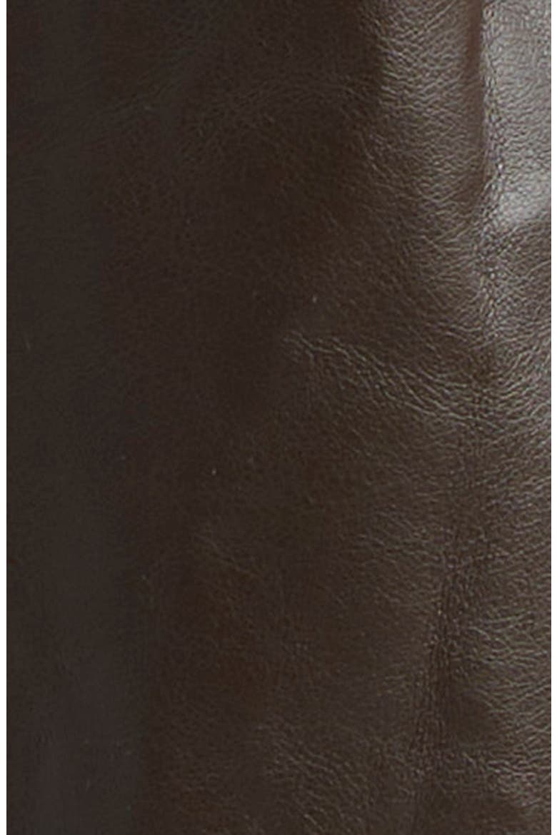 Oversize Faux Leather Trench Coat, Alternate, color, CHOCOLATE