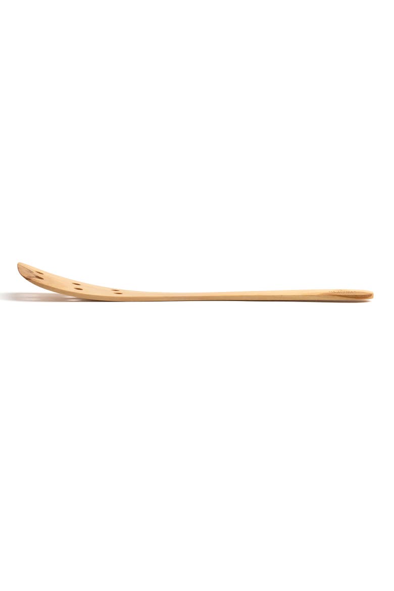 Contour Olive Wood Curved Slotted Spatula, 12-Inch, Alternate, color, Brown