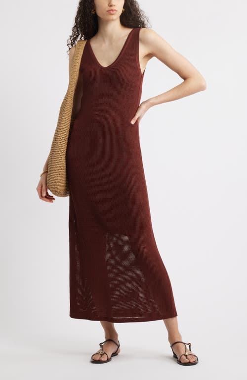 Nordstrom Sleeveless Open Stitch Maxi Sweater Dress