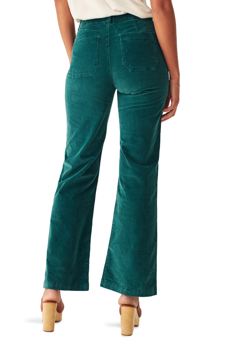 Faherty Patch Pocket Flare Leg Stretch Corduroy Pants, Alternate, color, 