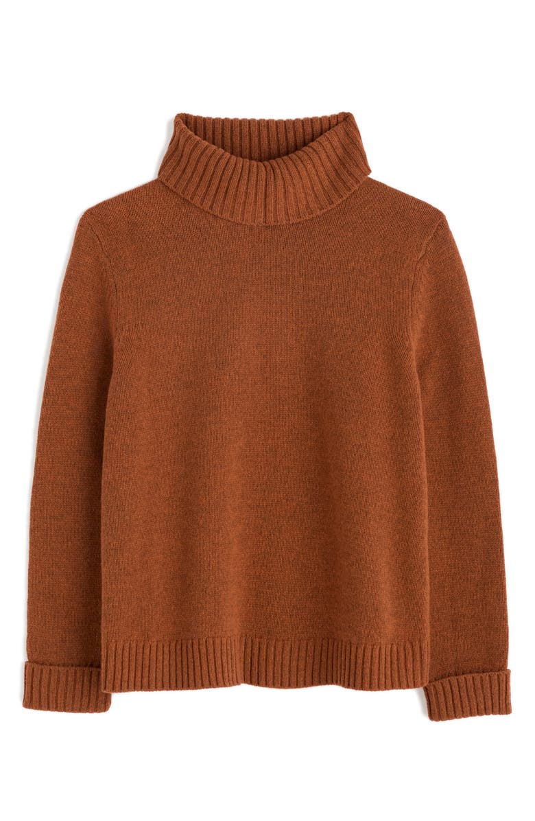 Seasalt Cornwall Braque Turtleneck Wool Blend Sweater, Alternate, color, Knit Melange Rusted