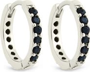 Sterling Forever Zadie CZ Everyday Hoop Earrings