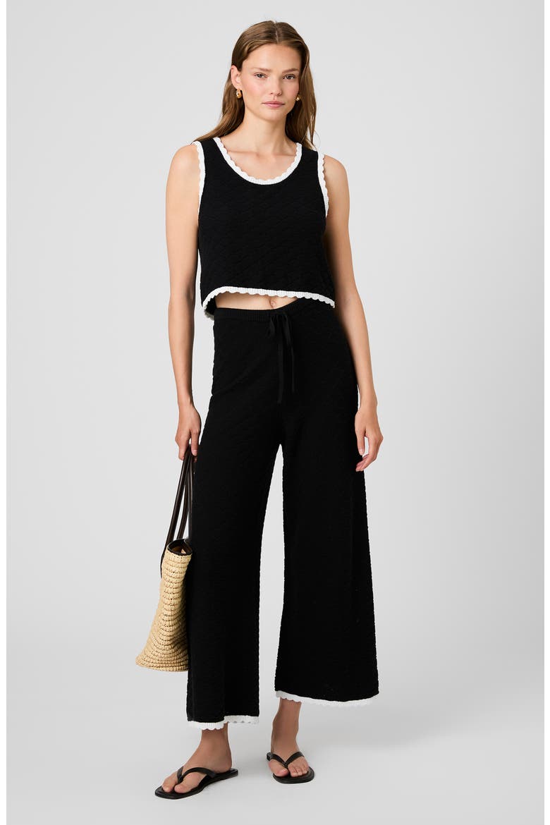 Teddy Diamond Knit Tank, Alternate, color, BLACK-SUMMER WHITE
