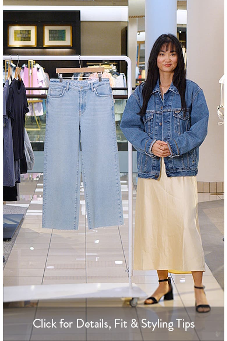 Saige Raw Hem Ankle Wide Leg Jeans video