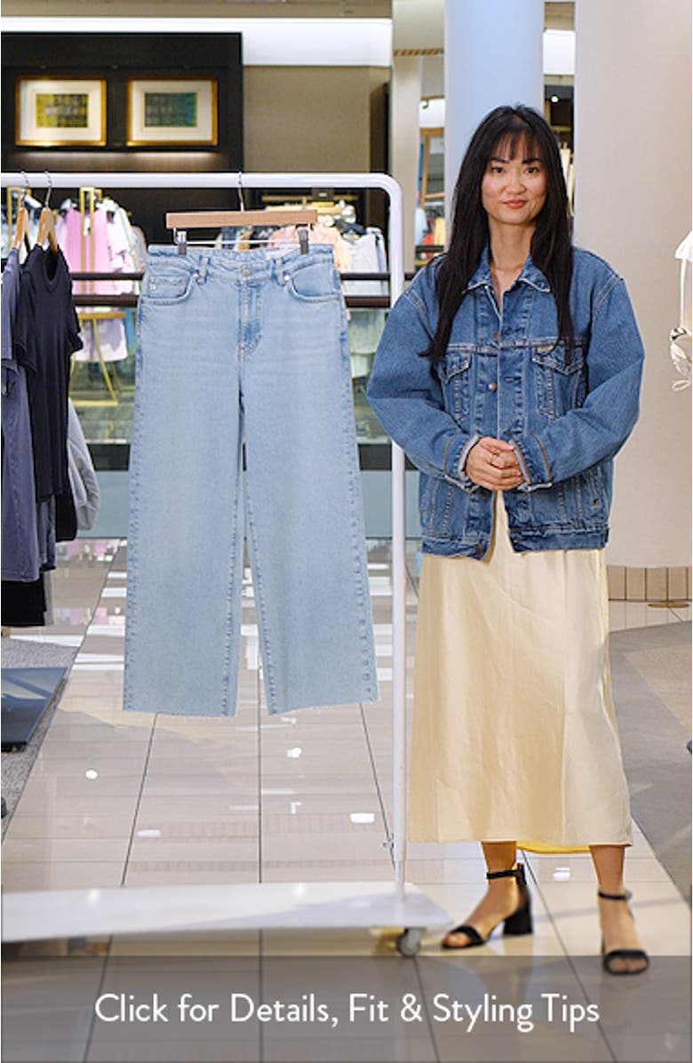 Saige Raw Hem Ankle Wide Leg Jeans, sales video thumbnail